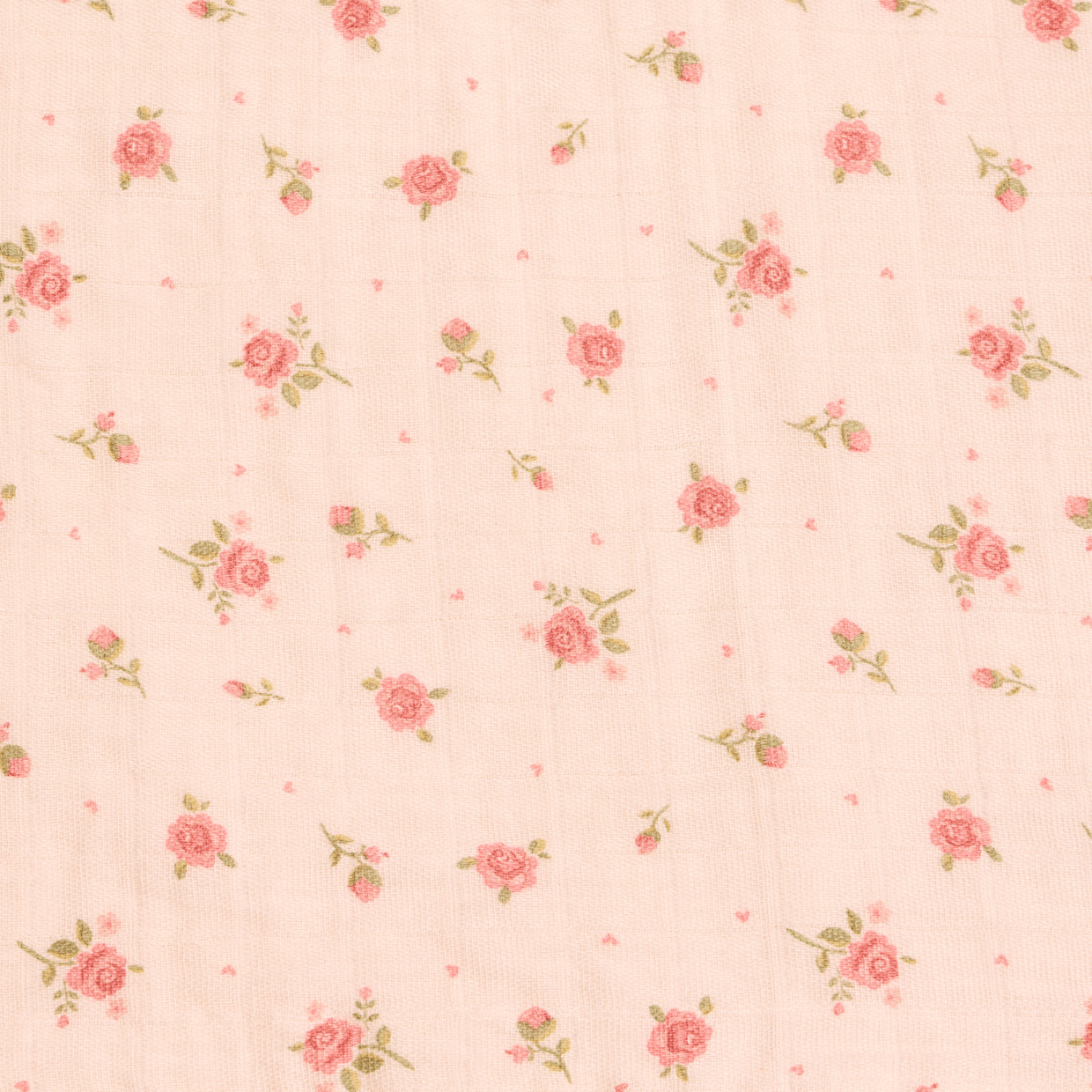 Tiny Kind Organic Cotton Muslin Blanket - Little Roses.