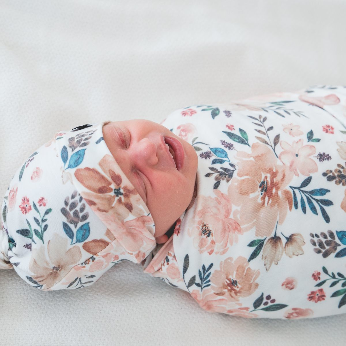 Copper Pearl Printed Top Knot Hat - Autumn.