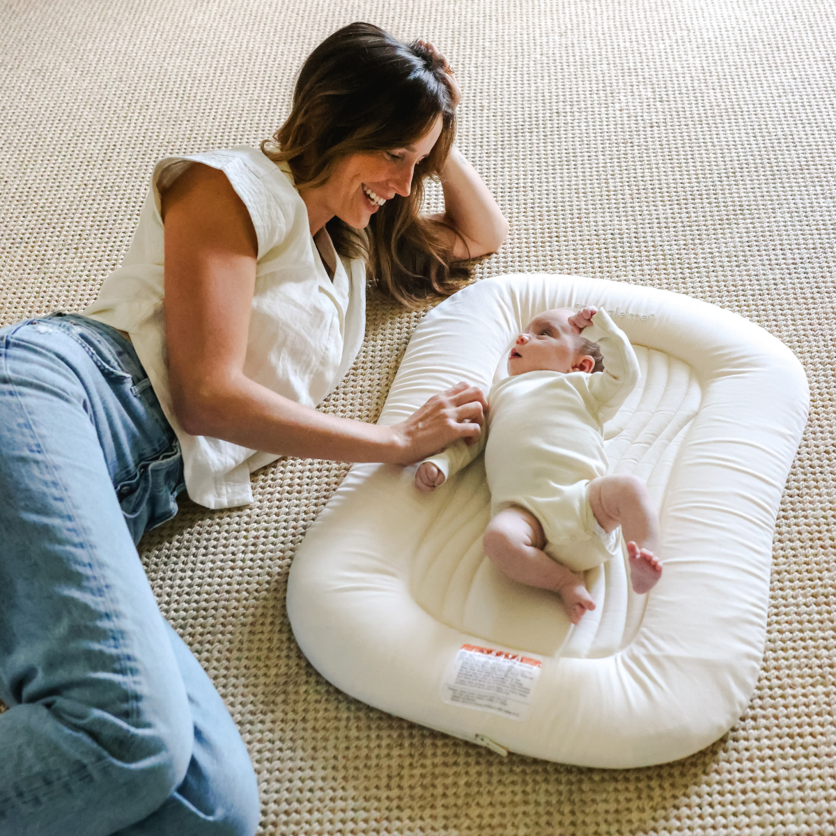 Snuggle Me Organic Lounger Wave - Natural.