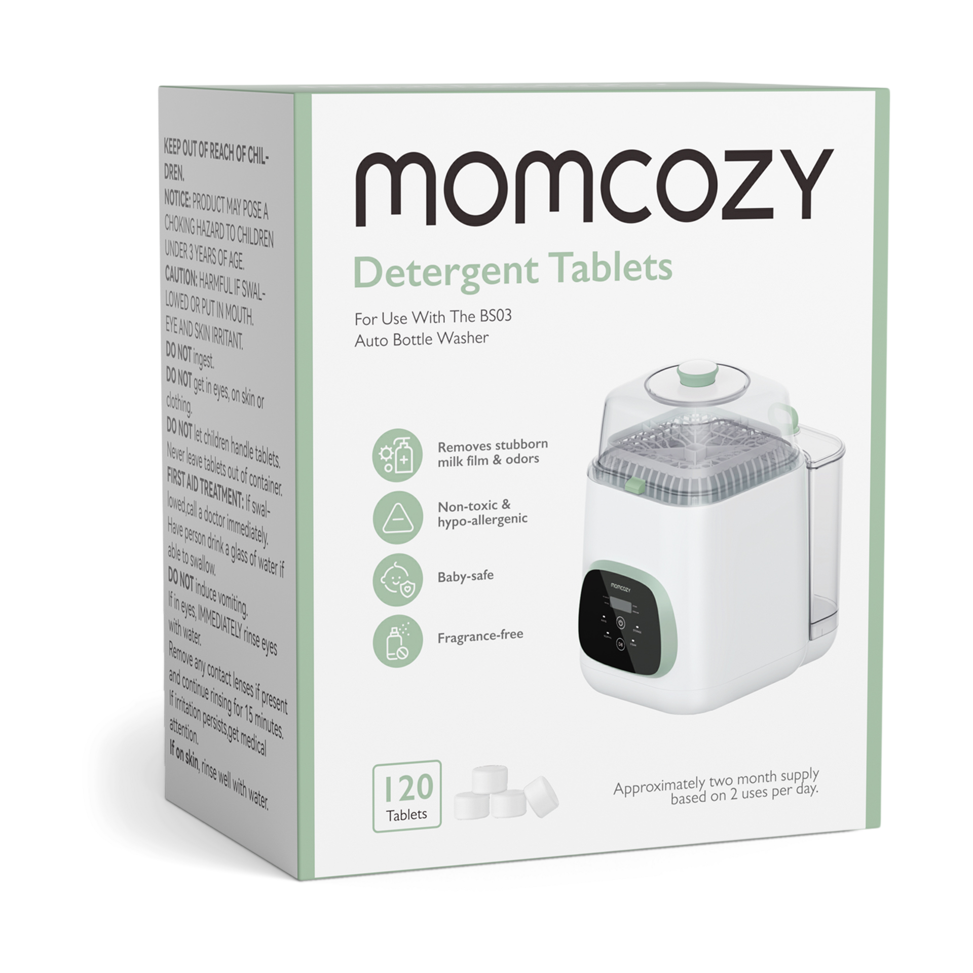 Momcozy KleanPal Pro Bottle Washer Detergent Tablets - 120.