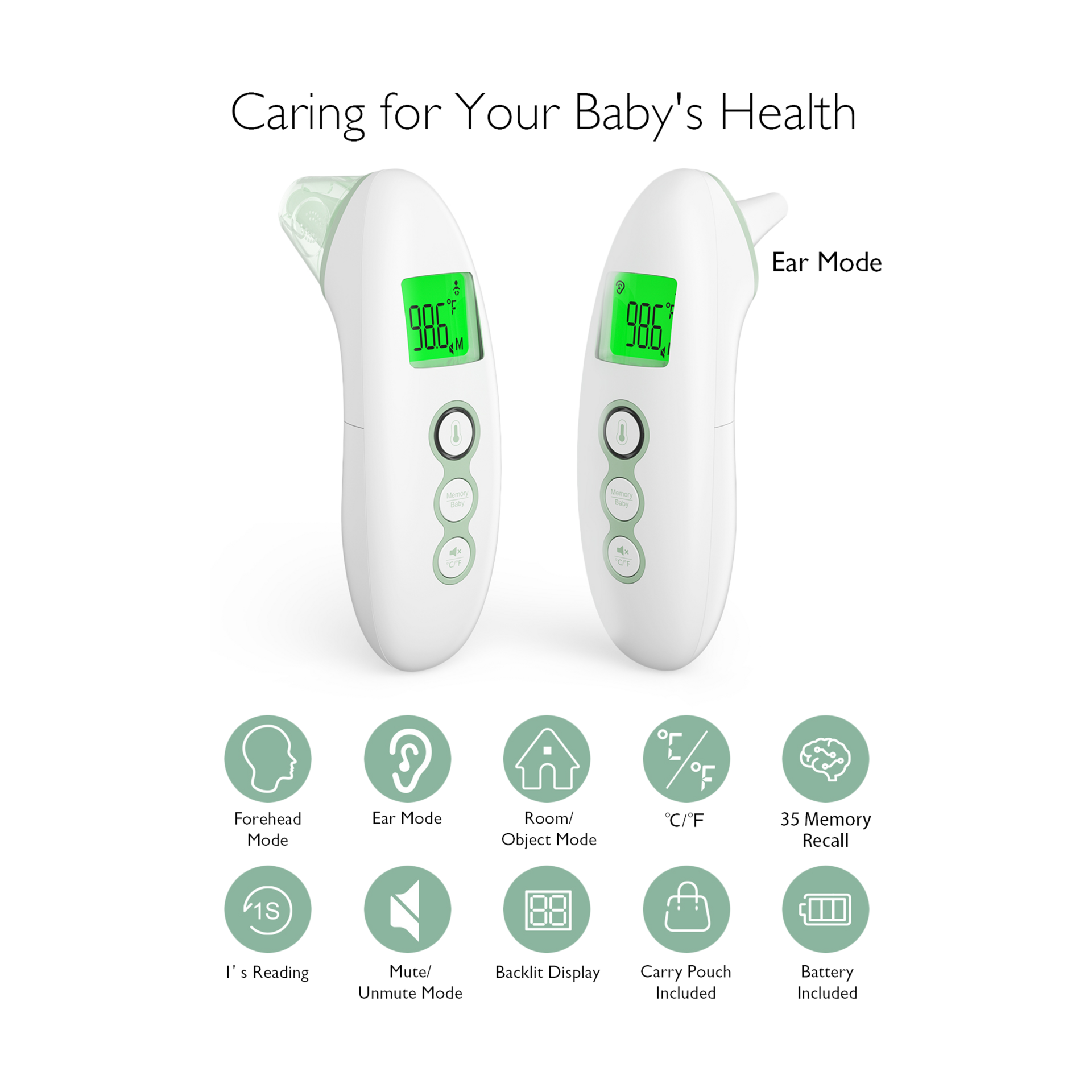 Momcozy Non-Contact Forehead and Ear Thermometer.