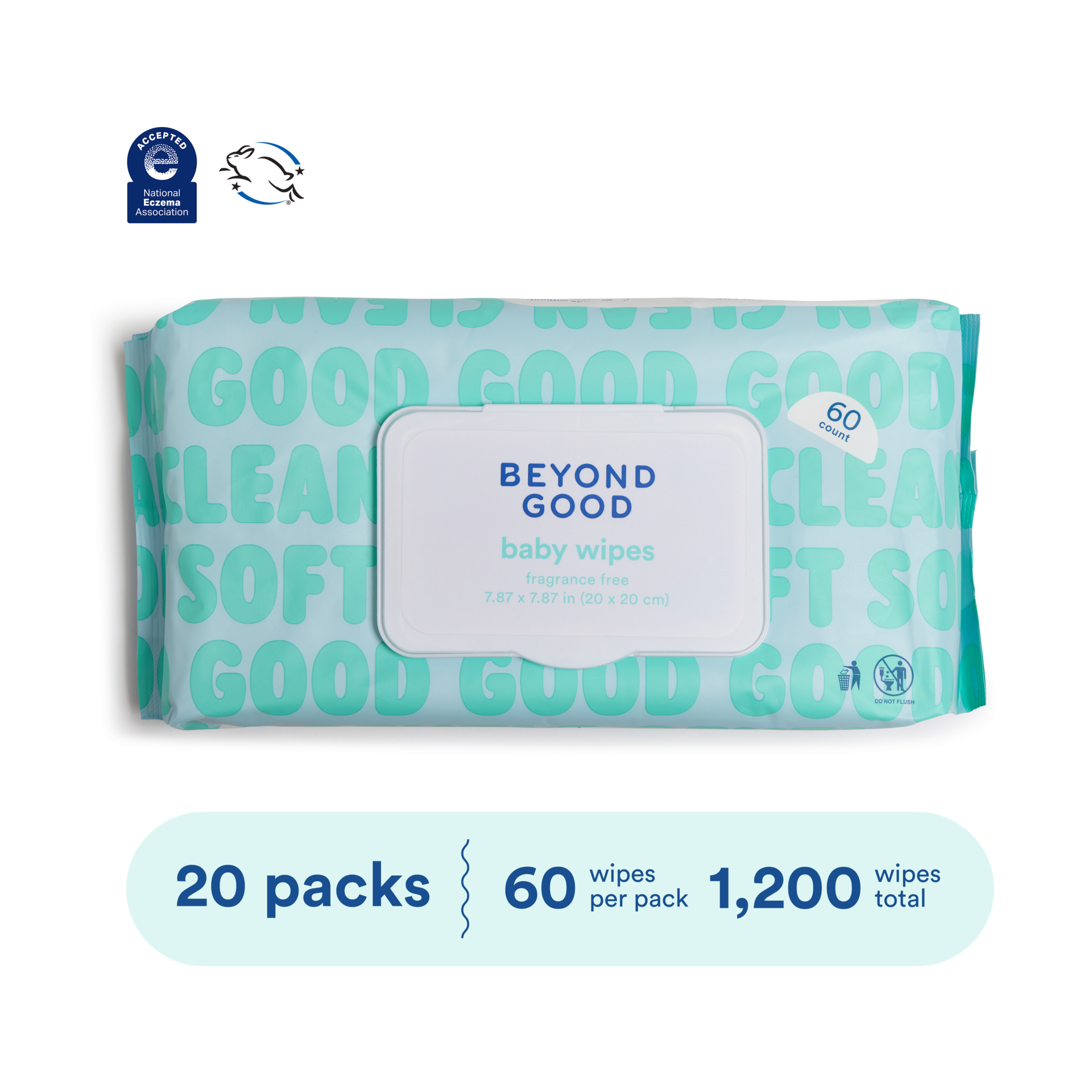 Beyond Good 99% Purified Water Baby Wipes - Fragrance Free, 1200 Count.
