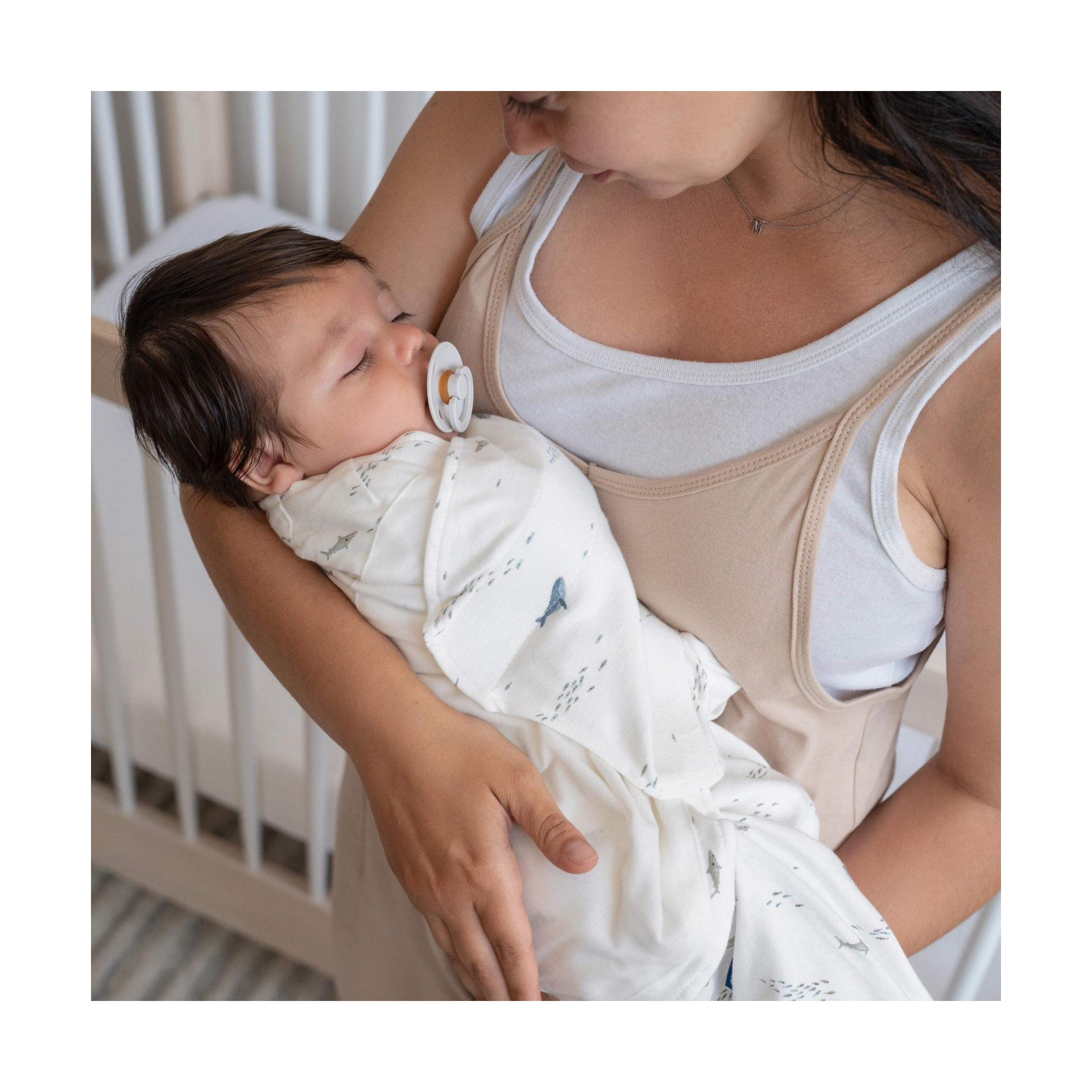 Halo SleepSack Swaddle Cotton - Ocean Life, Newborn.