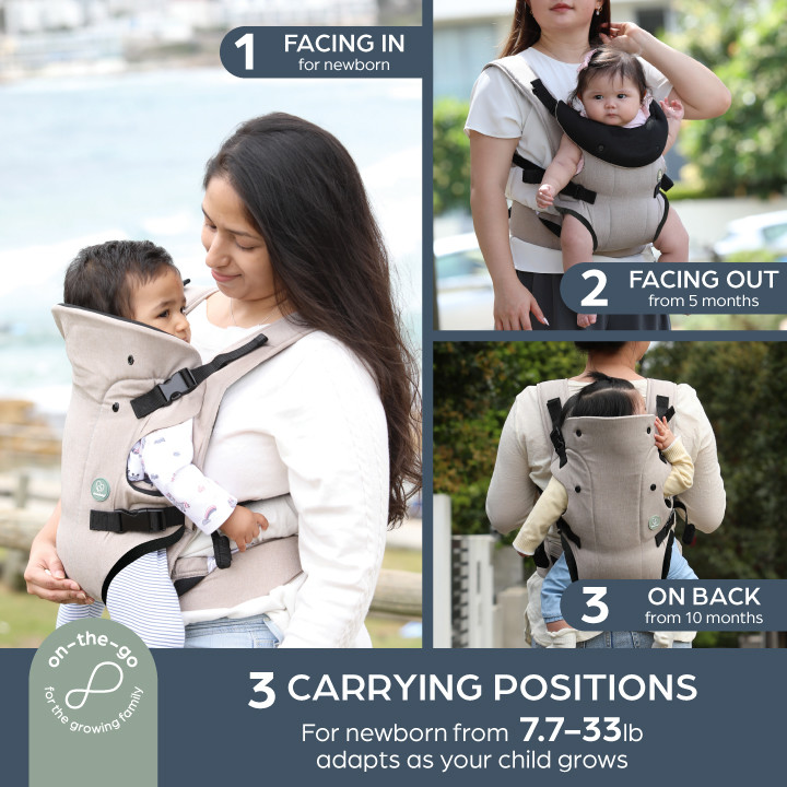 Dreambaby Journey 3-in-1 Baby Carrier - Beige.