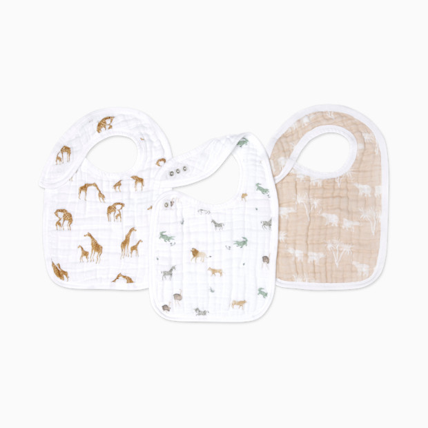 Aden + Anais Organic Muslin Snap Bibs (3 Pack).