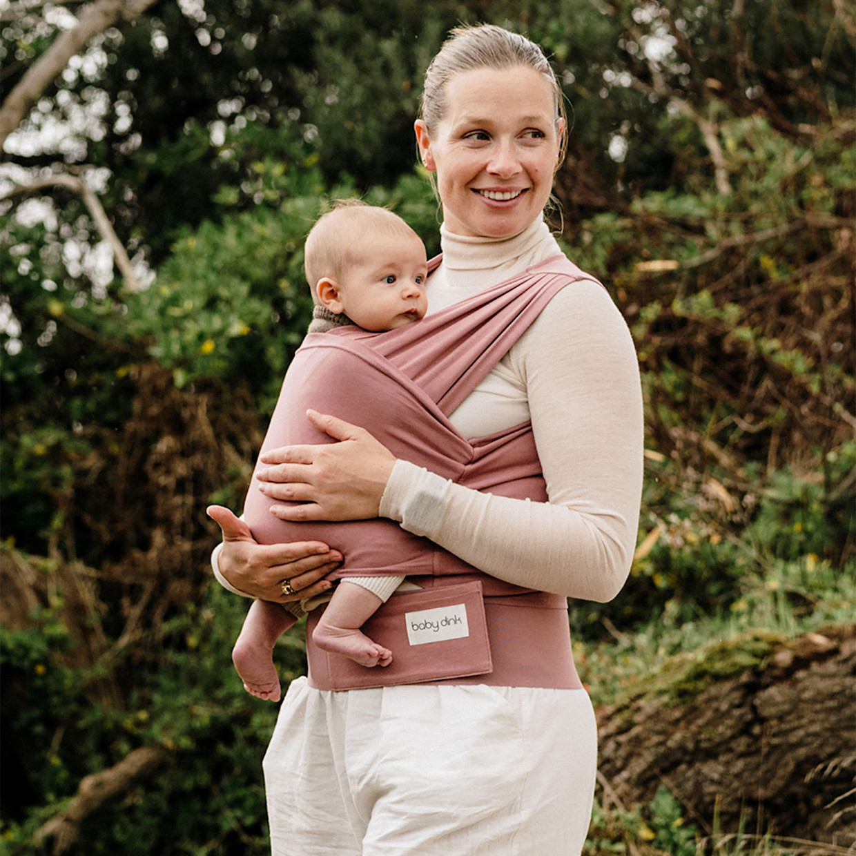 BabyDink T-Shirt Newborn Wrap Carrier - Blossom, XXL.