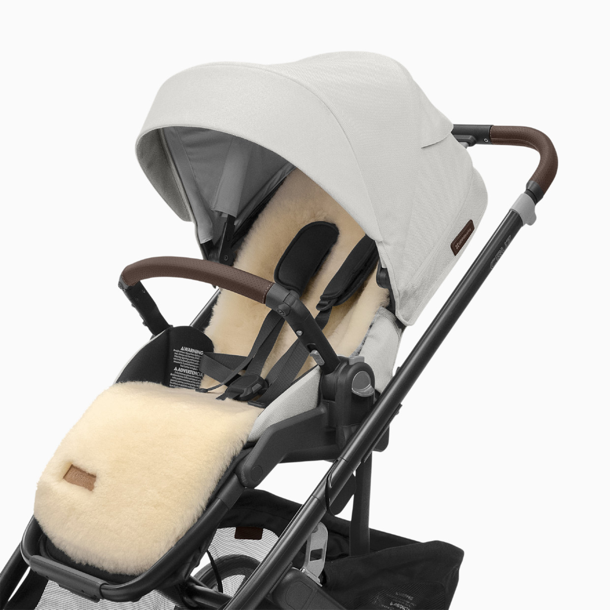 UPPAbaby Seat Liner Luxe - Natural Shearling Wool.