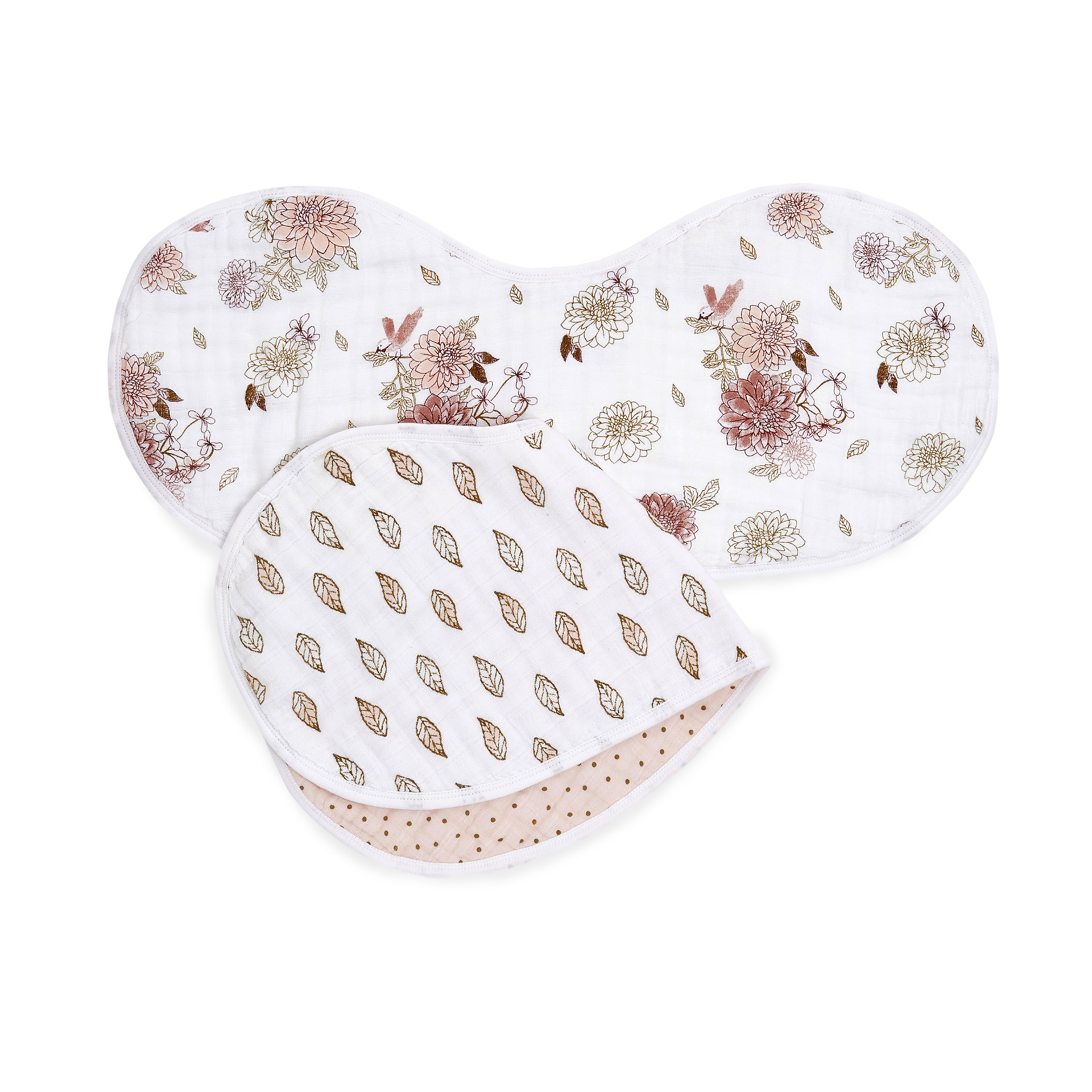 Aden + Anais Cotton Muslin Burpy Bibs (2 Pack) Dahlia Babylist Shop