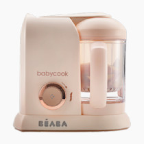BEABA Babycook Solo 4 in 1 Baby Food Maker, Puree Steamer and Blender for Purees, Grinder with Auto Steam Cooking, Lrg Capacity 4.5 Cups 27 Servings in 20 Mins, Rose Gold