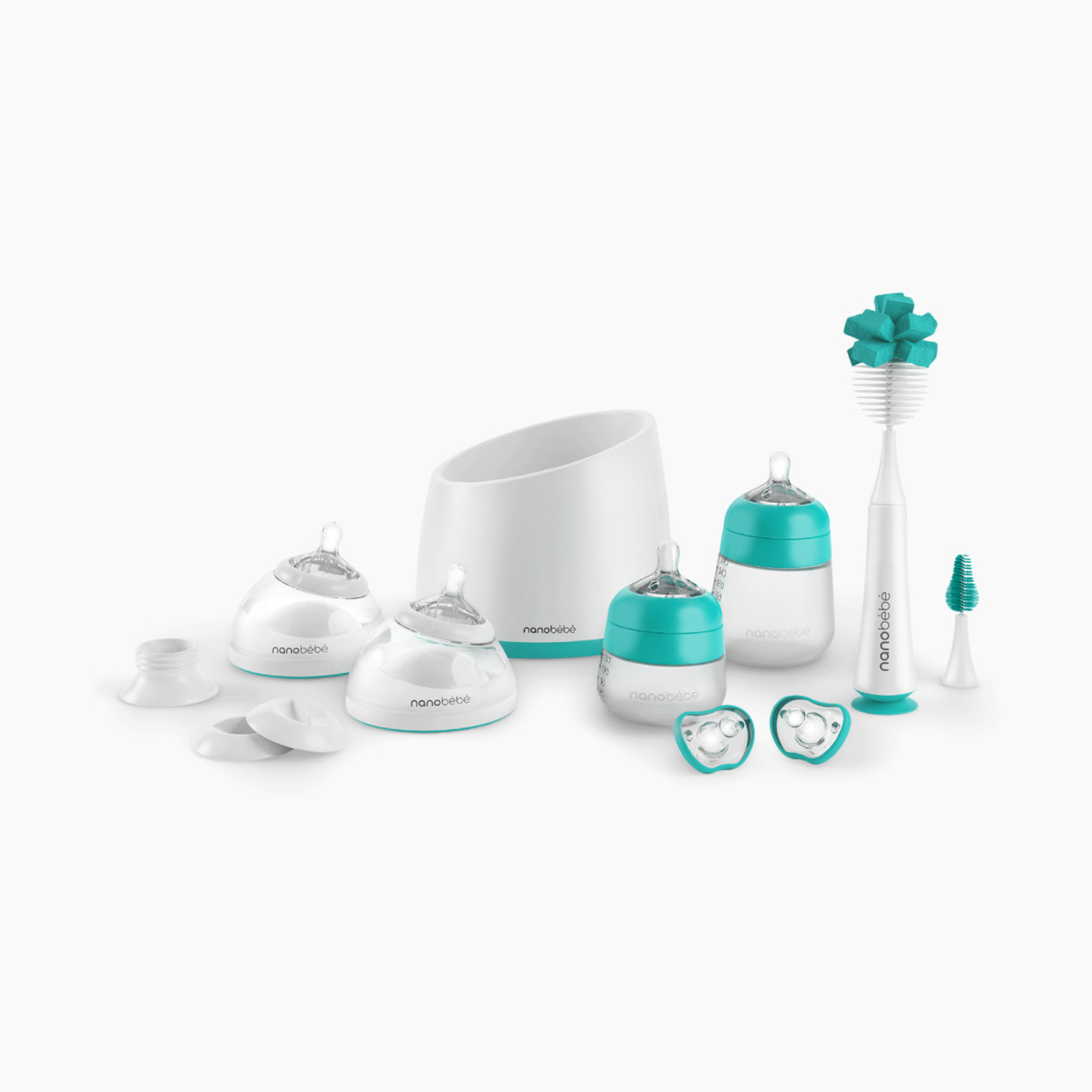 Nanobebe Baby Bottle Complete Feeding Set - Teal.