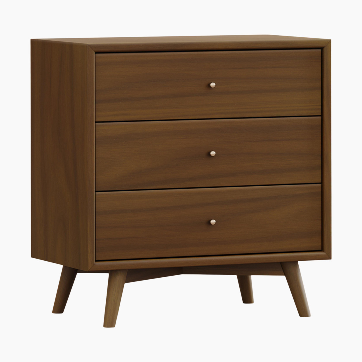 babyletto Palma 3-Drawer Assembled Dresser - Natural Walnut.