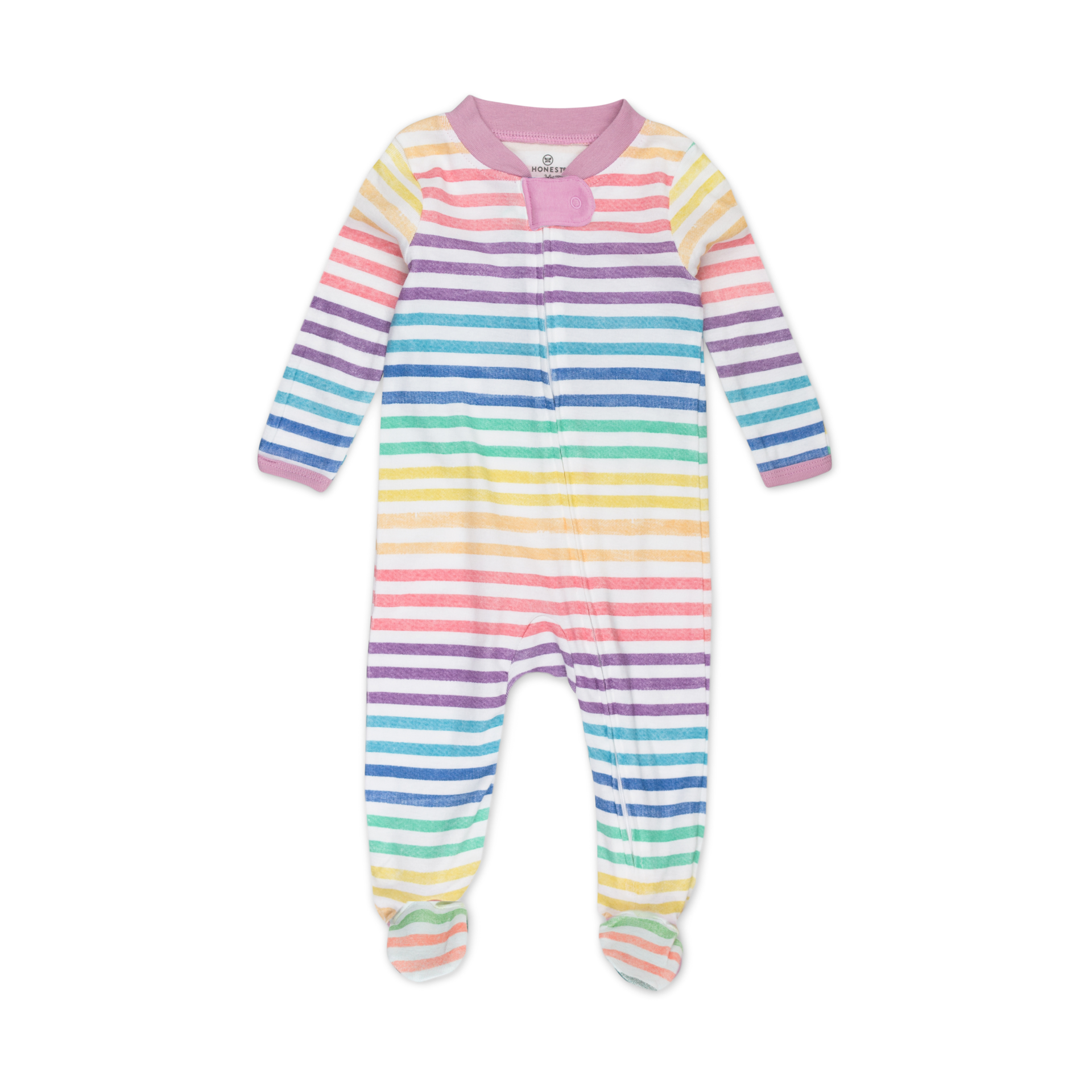 HonestBaby baby-girls Sleep & Play Footed One-piece Pajama Sleeper 100% Organic Cotton, Baby Girls