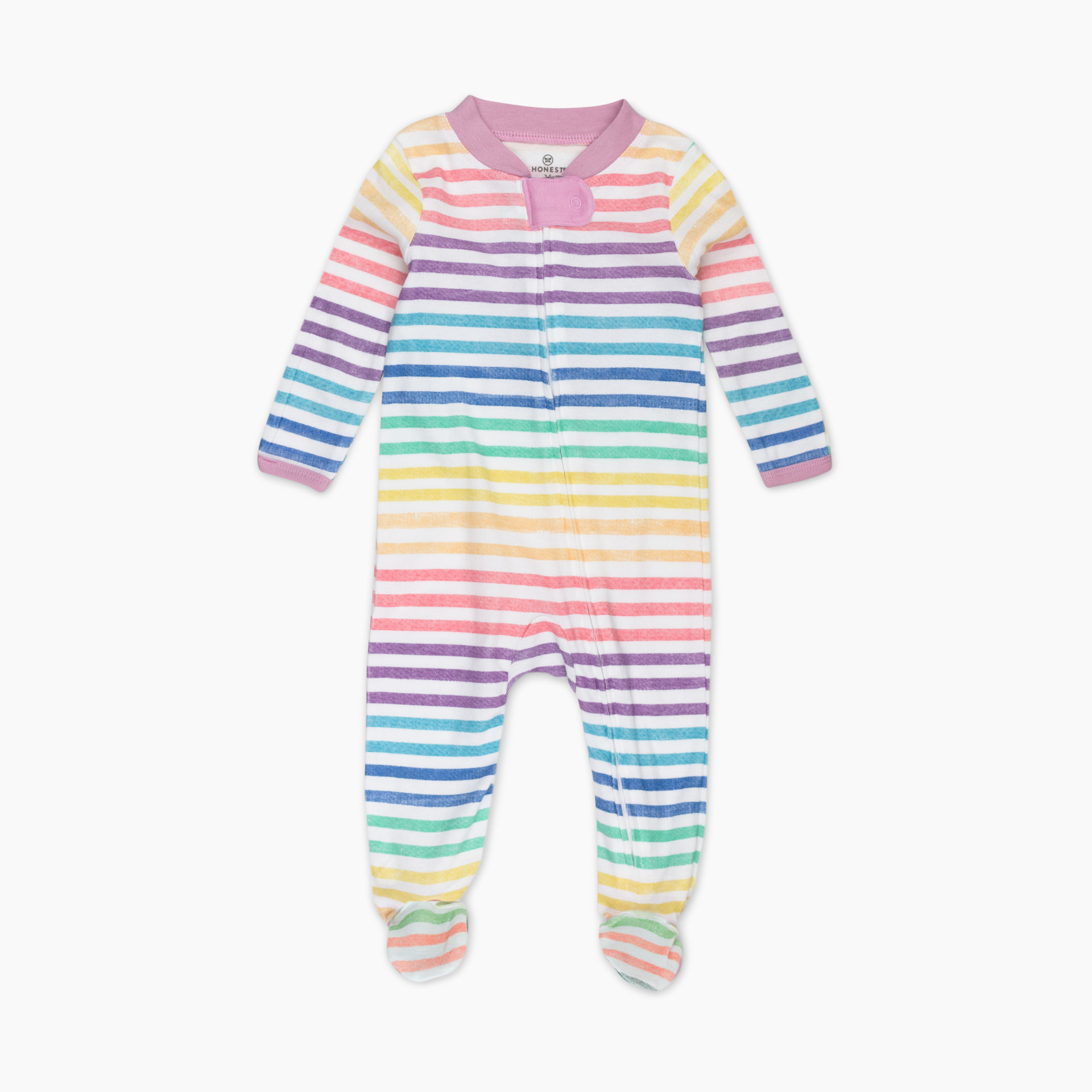 Honest Baby Clothing Organic Cotton Sleep Play Rainbow Stripe