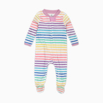 HonestBaby baby-girls Sleep & Play Footed One-piece Pajama Sleeper 100% Organic Cotton, Baby Girls