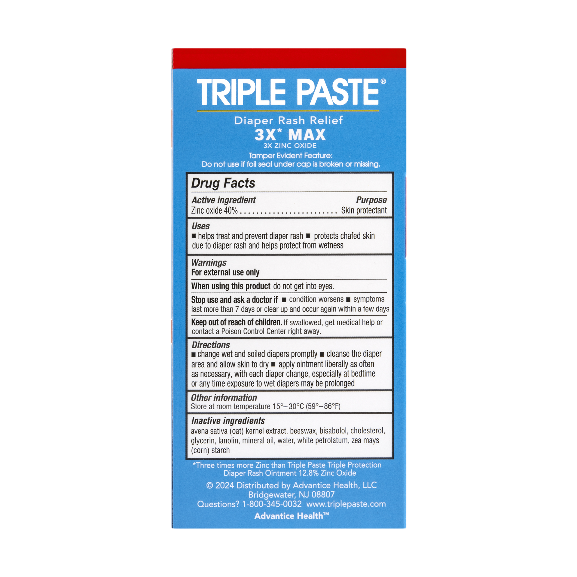 Triple Paste 3X Max Diaper Rash Ointment.