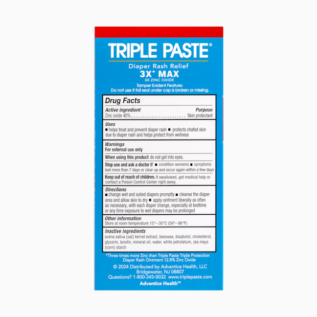 Triple Paste 3X Max Diaper Rash Ointment.