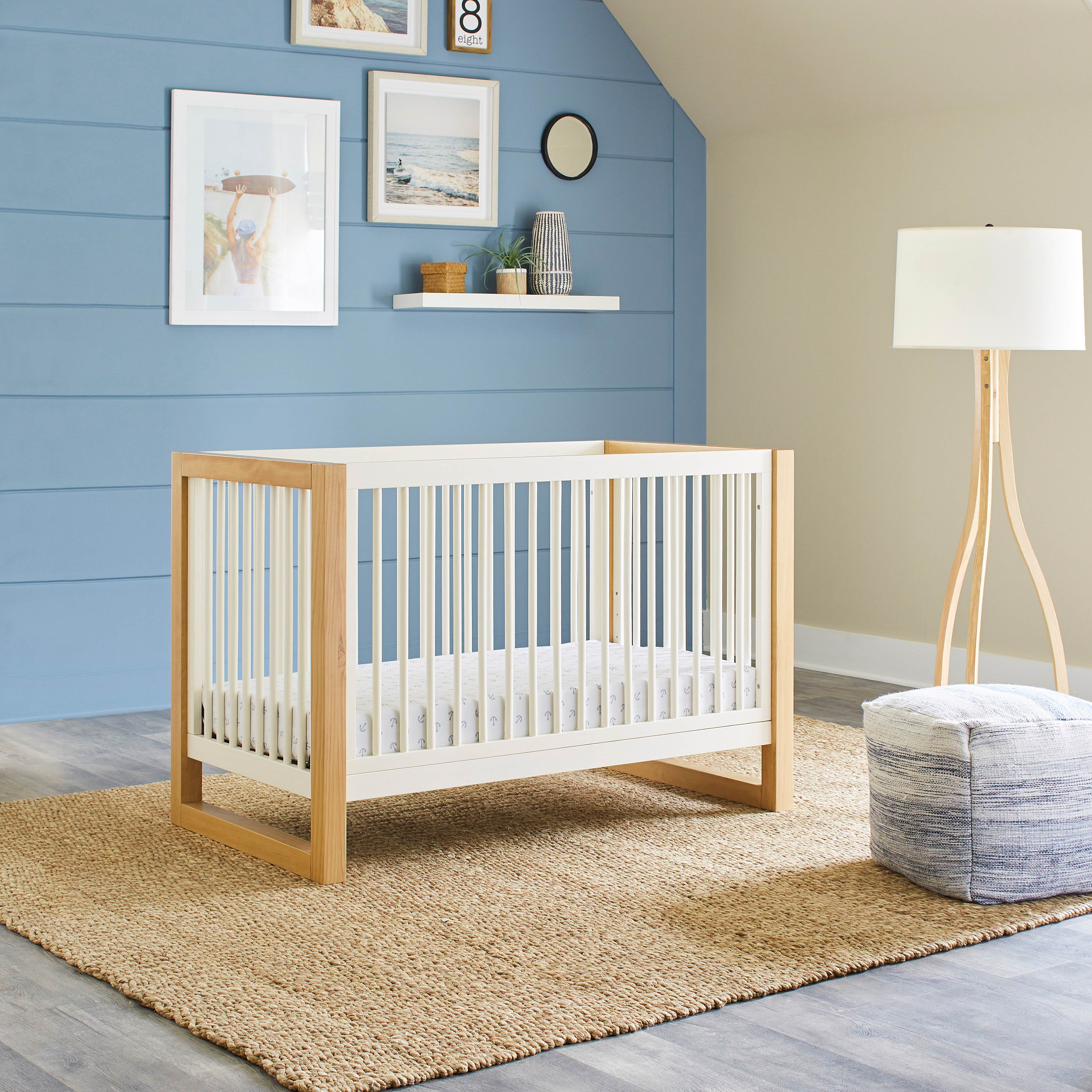 Namesake Nantucket 3-in-1 Convertible Crib With Toddler Bed Conversion ...