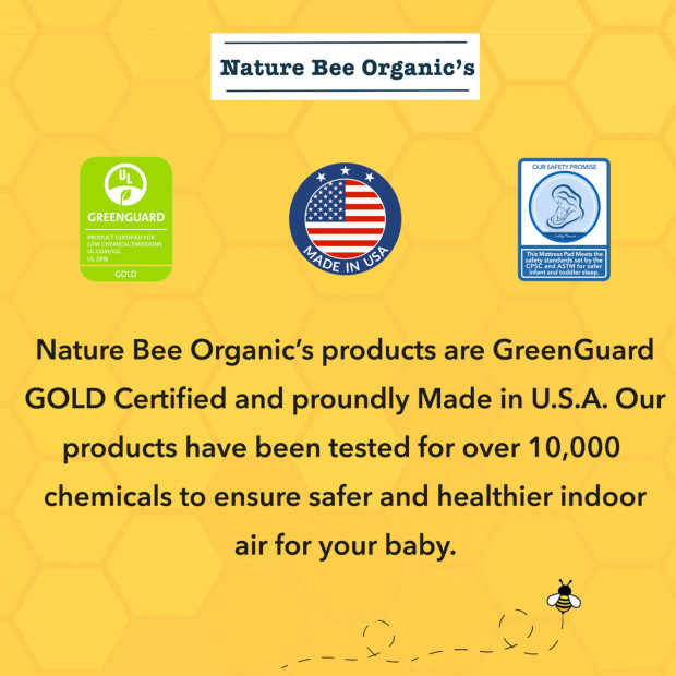 Nature Bee Organic's Deluxe Breathable Crib & Toddler Mattress - Organic White, Crib Mattress.