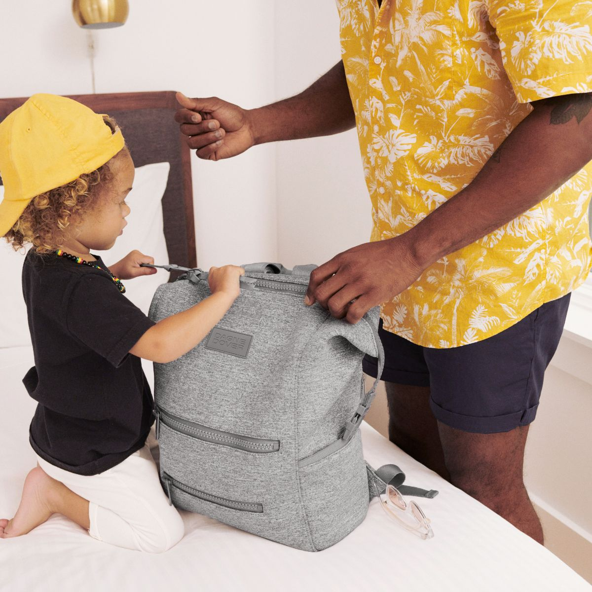 Dagne Dover Indi Diaper Bag Backpack Heather Grey, Large Babylist Shop