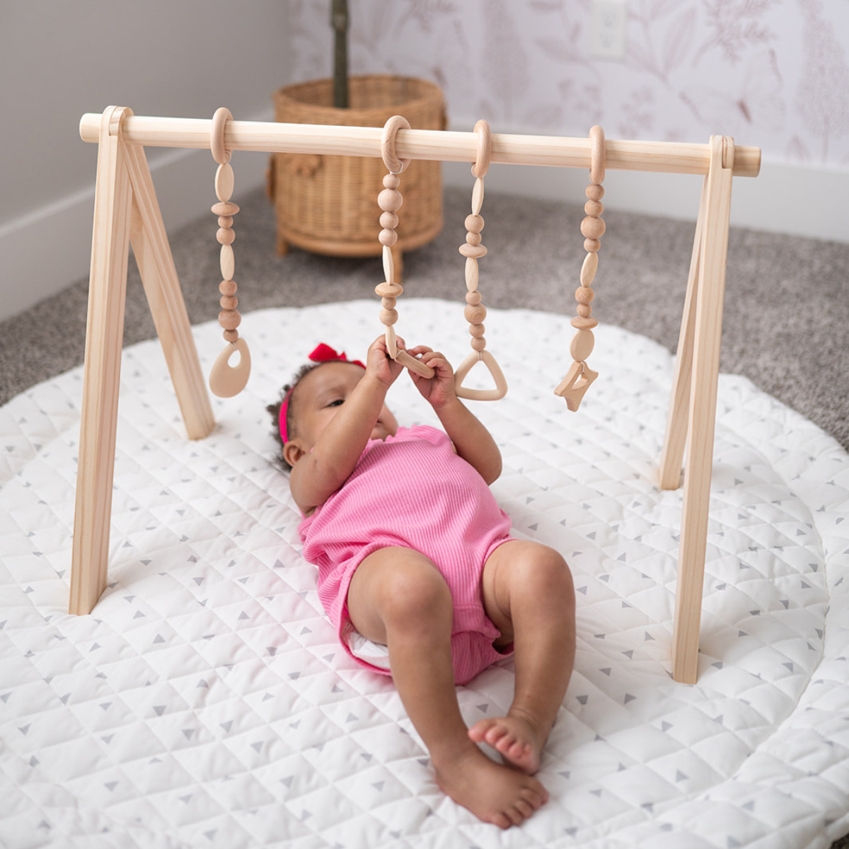 Poppyseed Play Wooden Baby Gym - Natural.