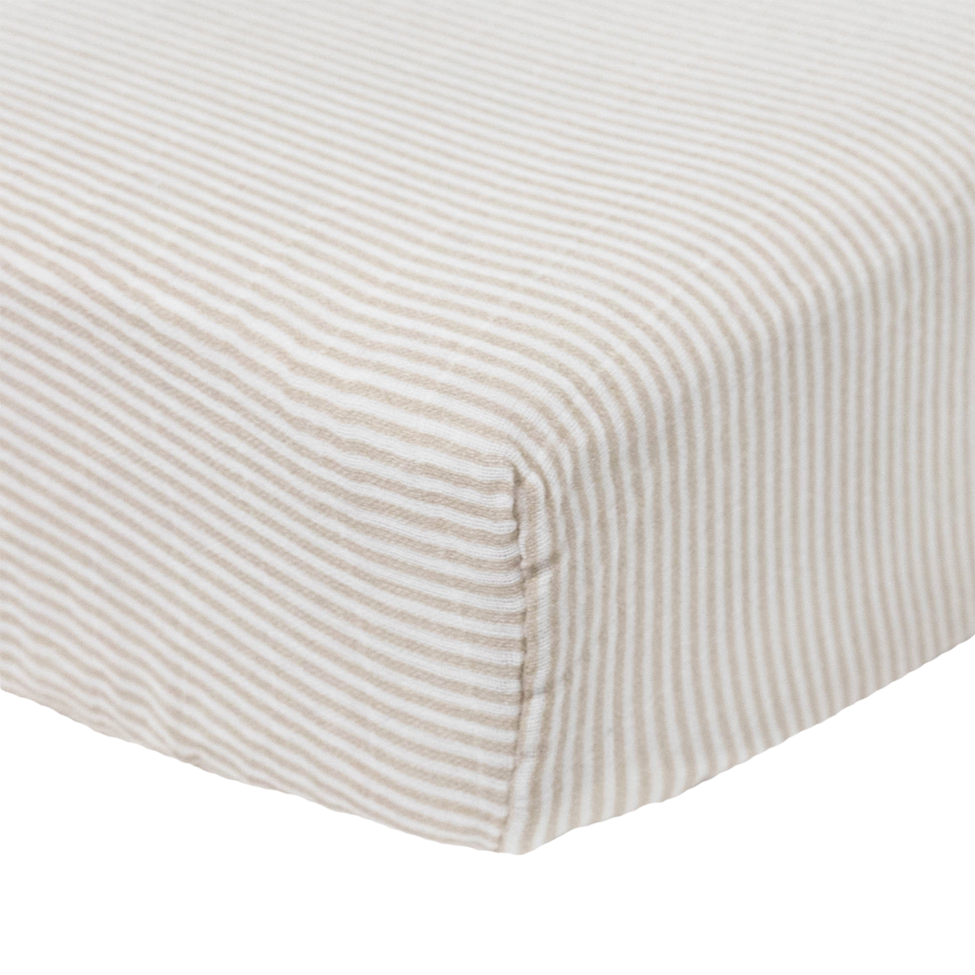 Little Unicorn Organic Cotton Muslin Crib Sheet Sand Stripe, Large Babylist Shop
