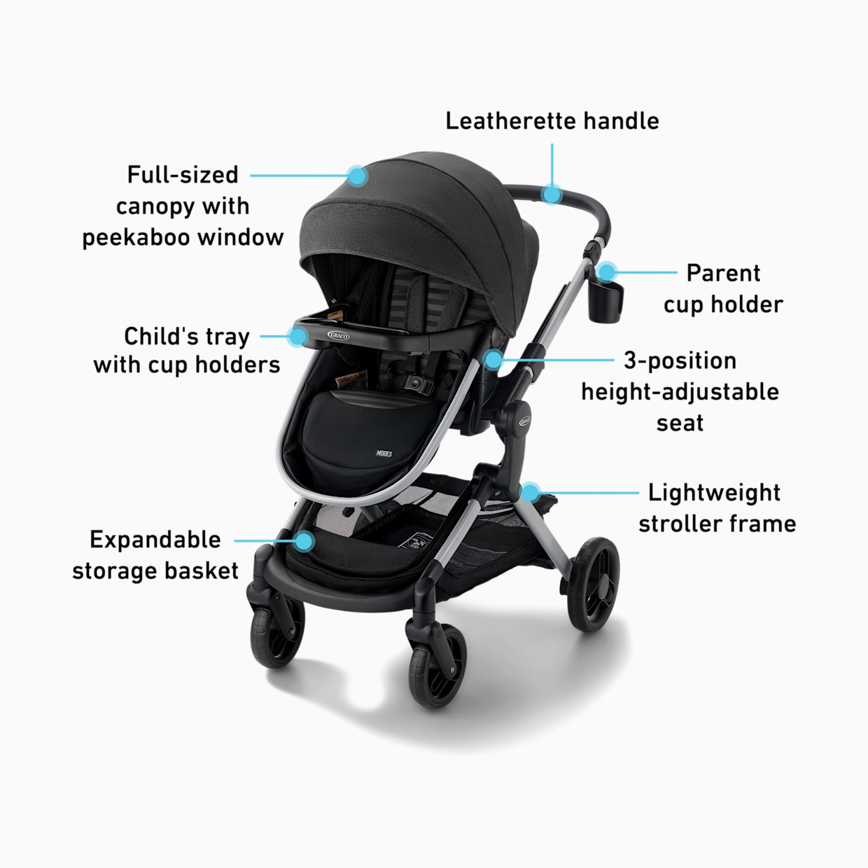Graco Modes Nest DLX 3-in-1 Travel System - Raven.