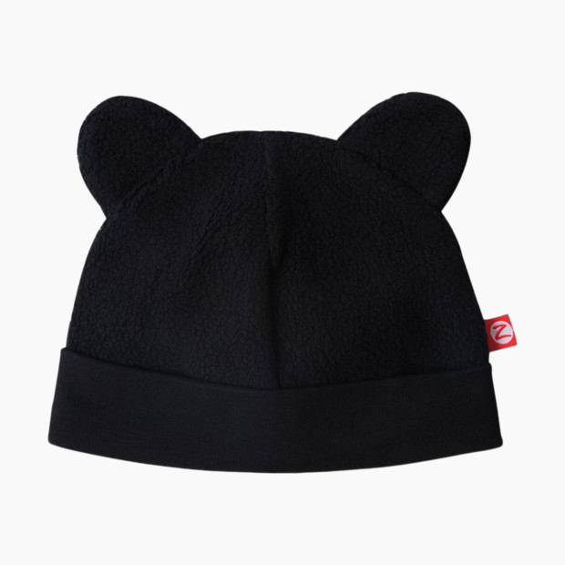 Zutano Cozie Fleece Hat - Black, 3-6 M.