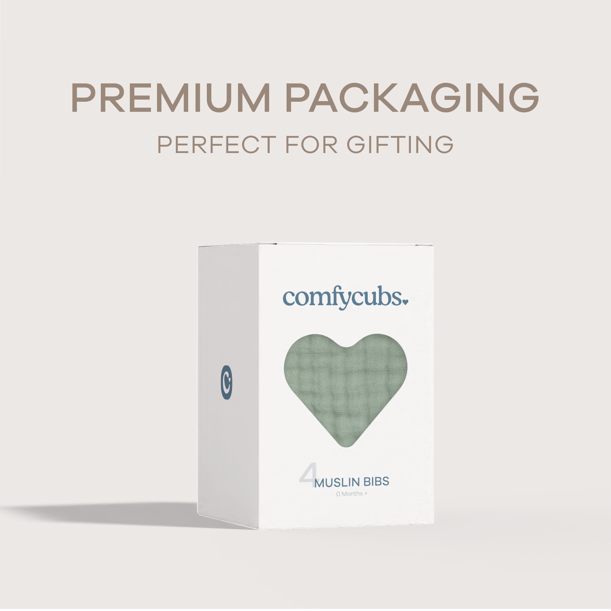 Comfy Cubs Muslin Bibs with Adjustable Snaps (4 Pack) - Fern, 4.