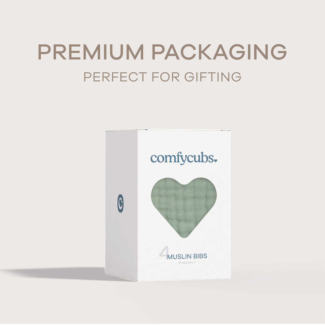 Comfy Cubs Muslin Bibs with Adjustable Snaps (4 Pack) - Fern, 4.