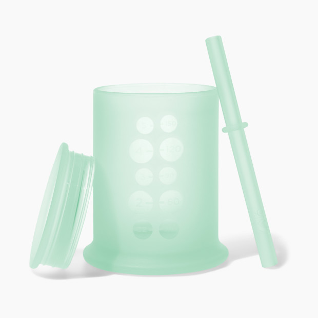 Olababy Training Cup with Lid + Straw - Mint.