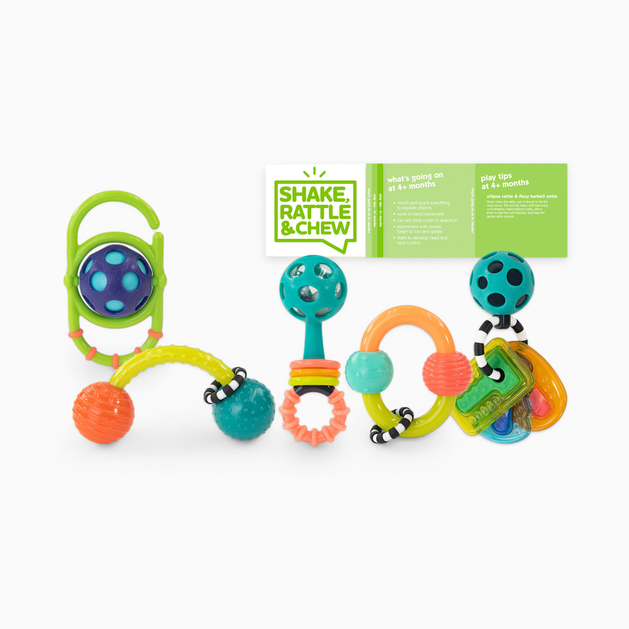 Sassy Shake Rattle & Chew Play Box.