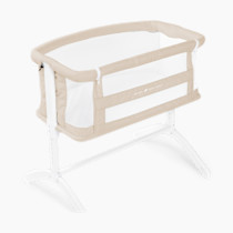 Baby Delight Beside Me Serenity Bassinet | Lightweight Bedside Sleeper & Baby Bassinet | 7-Position Height Adjustment | 100% GOTS Certified Organic Cotton Fabric | Organic Oat