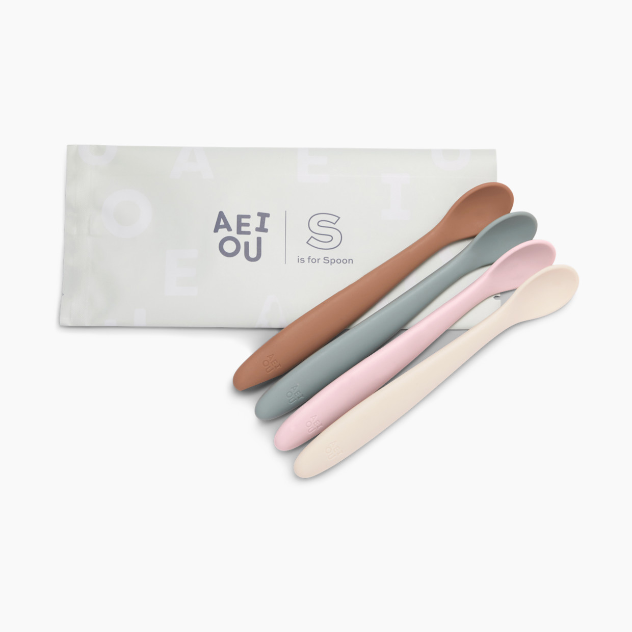 AEIOU Infant Feeding Spoon (4 Pack) - Multi Color.