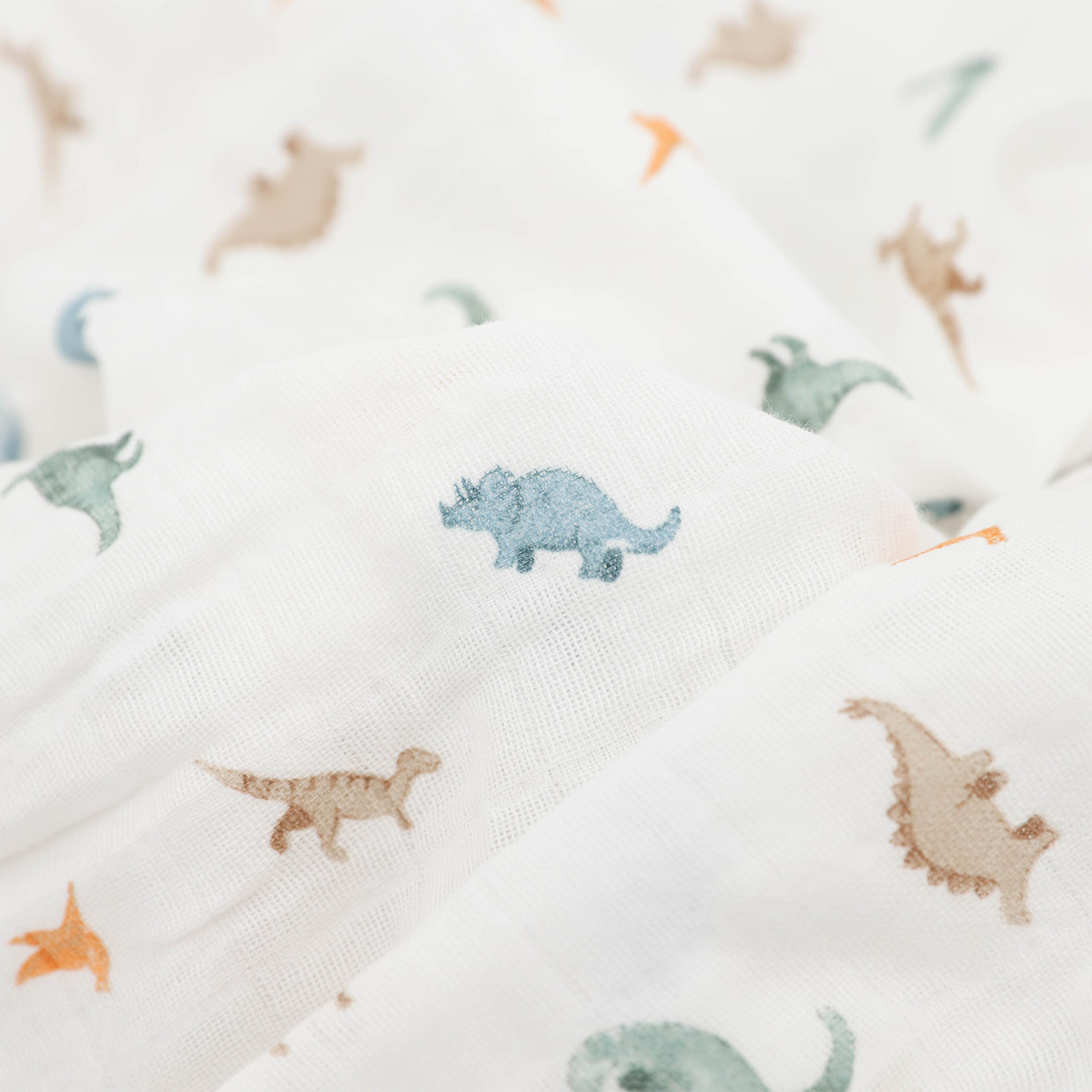 Little Unicorn Organic Cotton Muslin Swaddle Blanket 2 Pack - Little Dino.