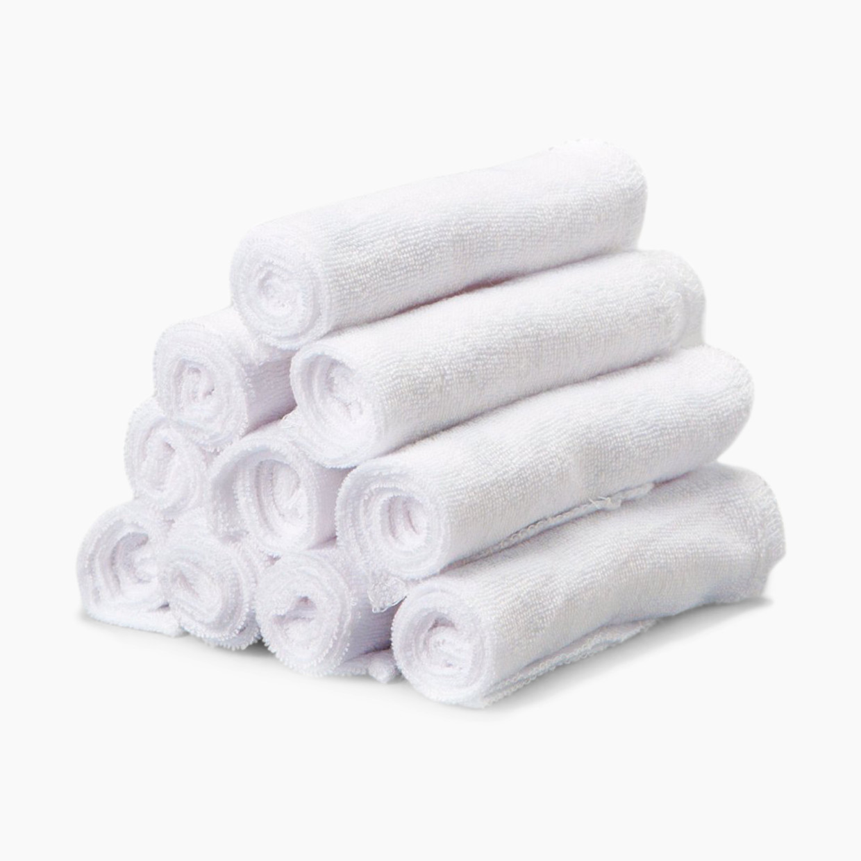 Spasilk Soft Terry Washcloth (10 Pack) - White.