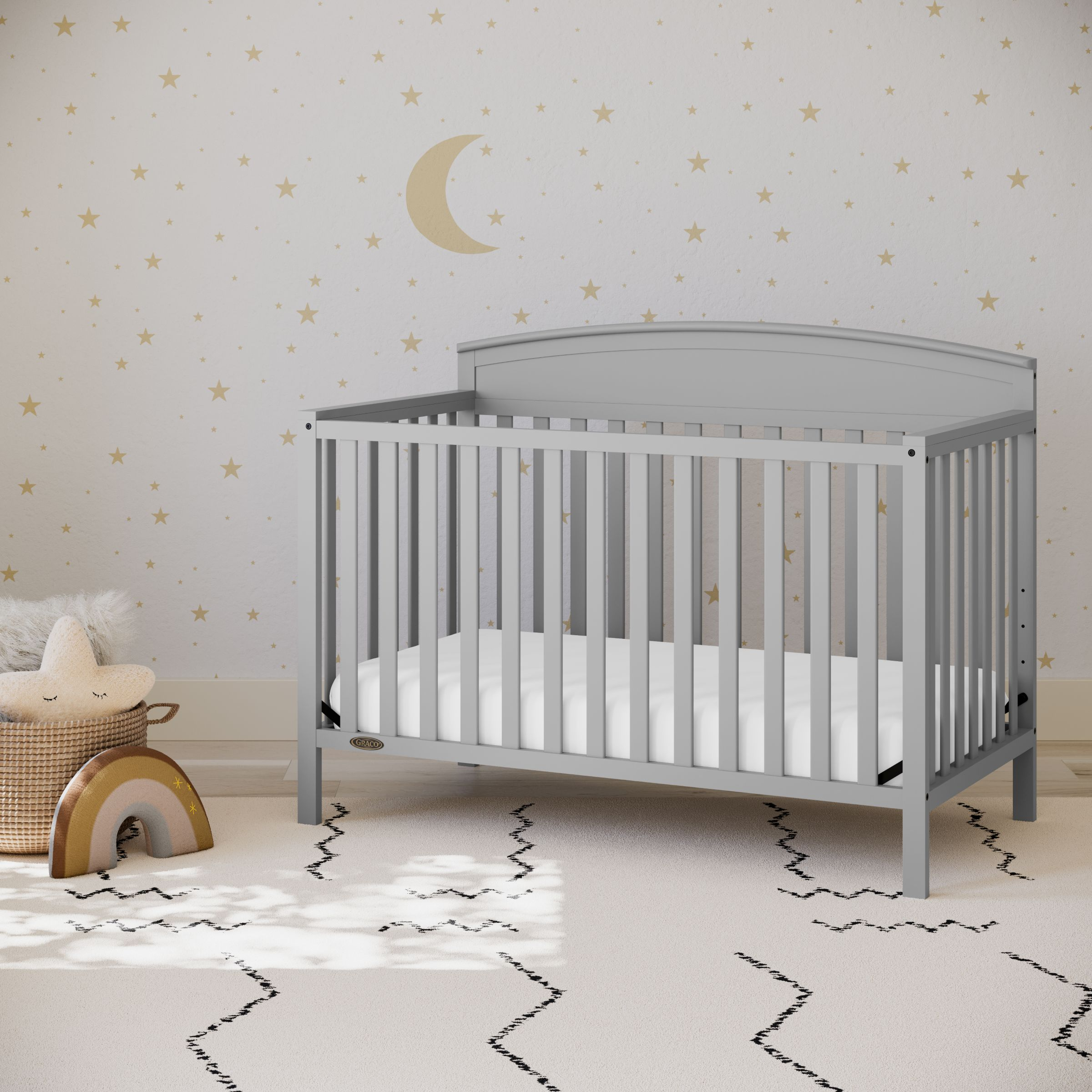 Graco Benton 5-in-1 Convertible Crib - Pebble Gray.