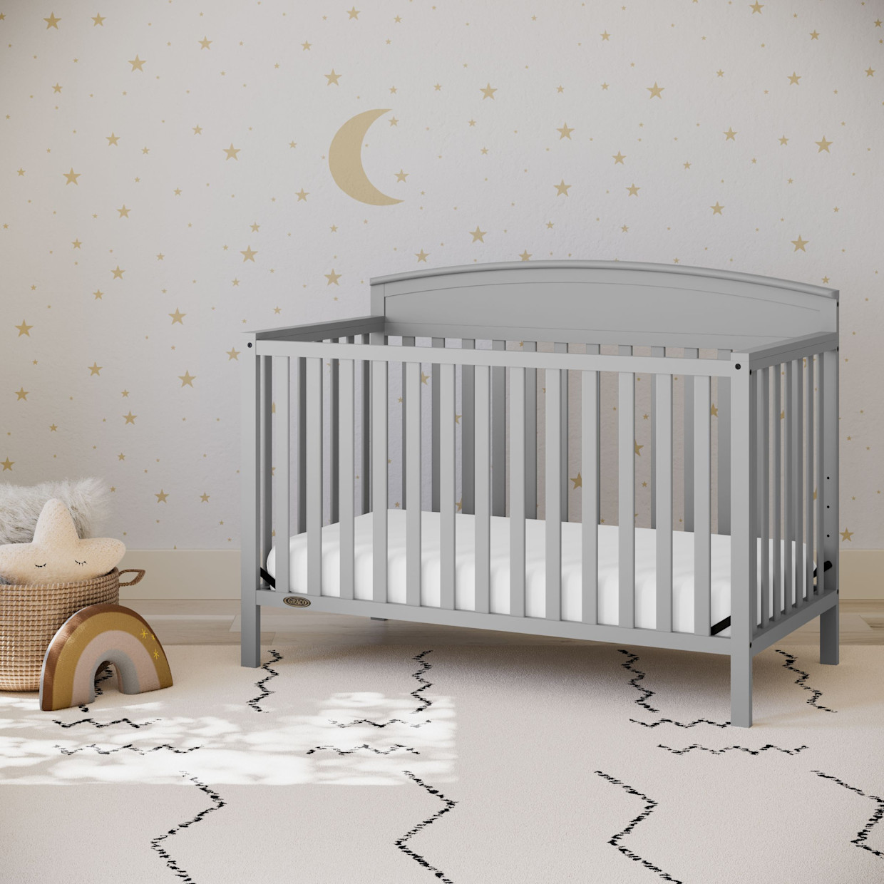Graco Benton 5-in-1 Convertible Crib - Pebble Gray.