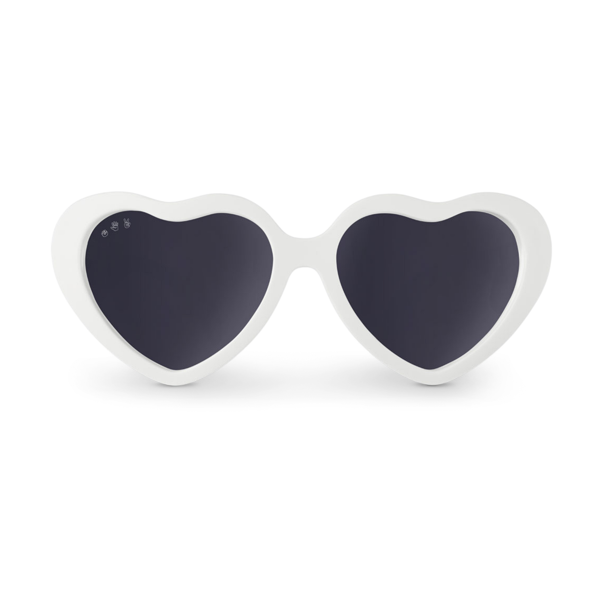 Roshambo Baby Heart Polarized Baby Shades - White, 0-24 M.