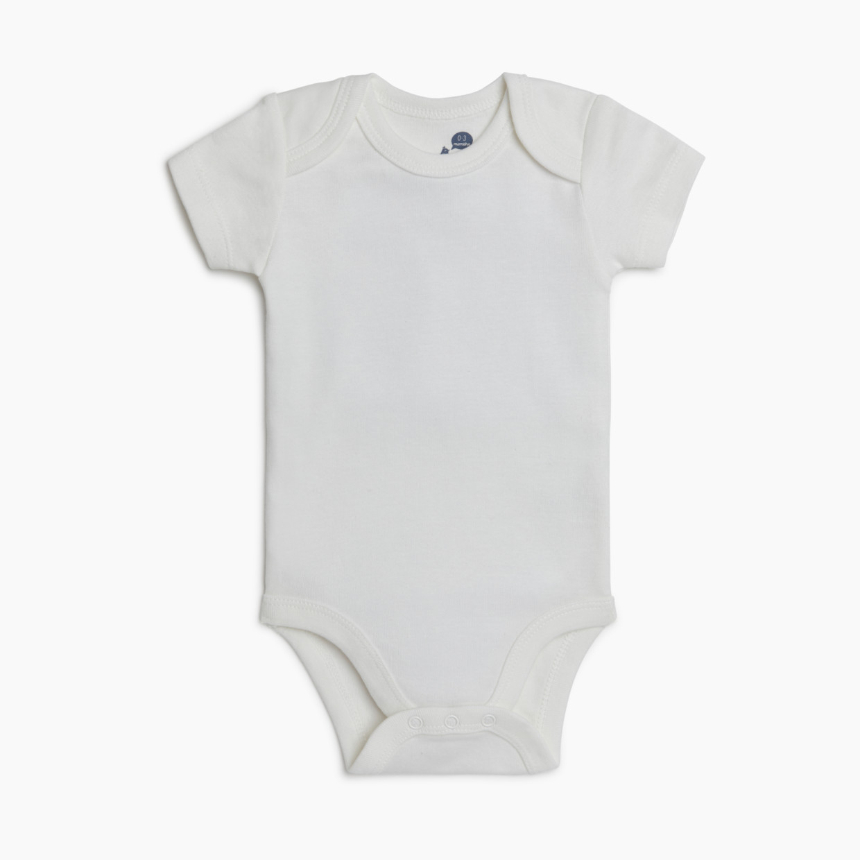 Small Story Short Sleeve Bodysuit Solid (5 Pack) - White, 0-3 M.