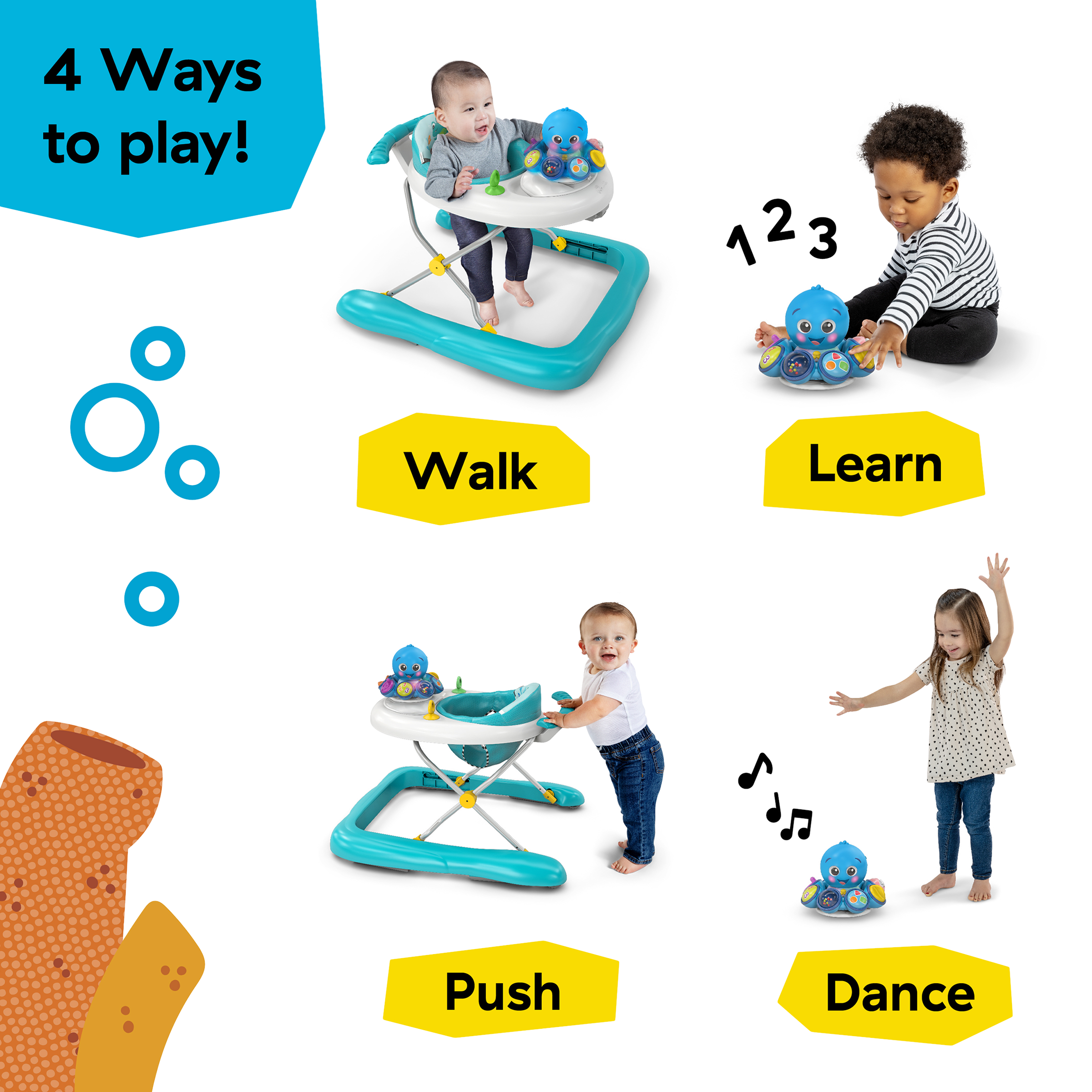 Baby Einstein Ocean Explorers Step & Twirl Opus 4-in-1 Activity Walker.