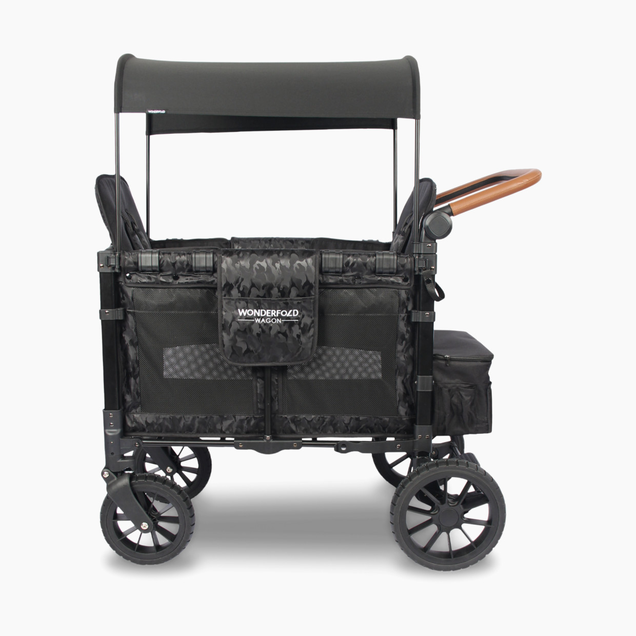 WonderFold Wagon W2 Luxe Double Stroller Wagon (2 Seater) - Black Camo.