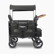 WONDERFOLD W2 Luxe Stroller Wagon (2 Seater) - Collapsible Wagon Stroller with Seats with Magnetic Buckle 5-Point Harnesses and Adjustable Sun Canopy, Elite Black Camo