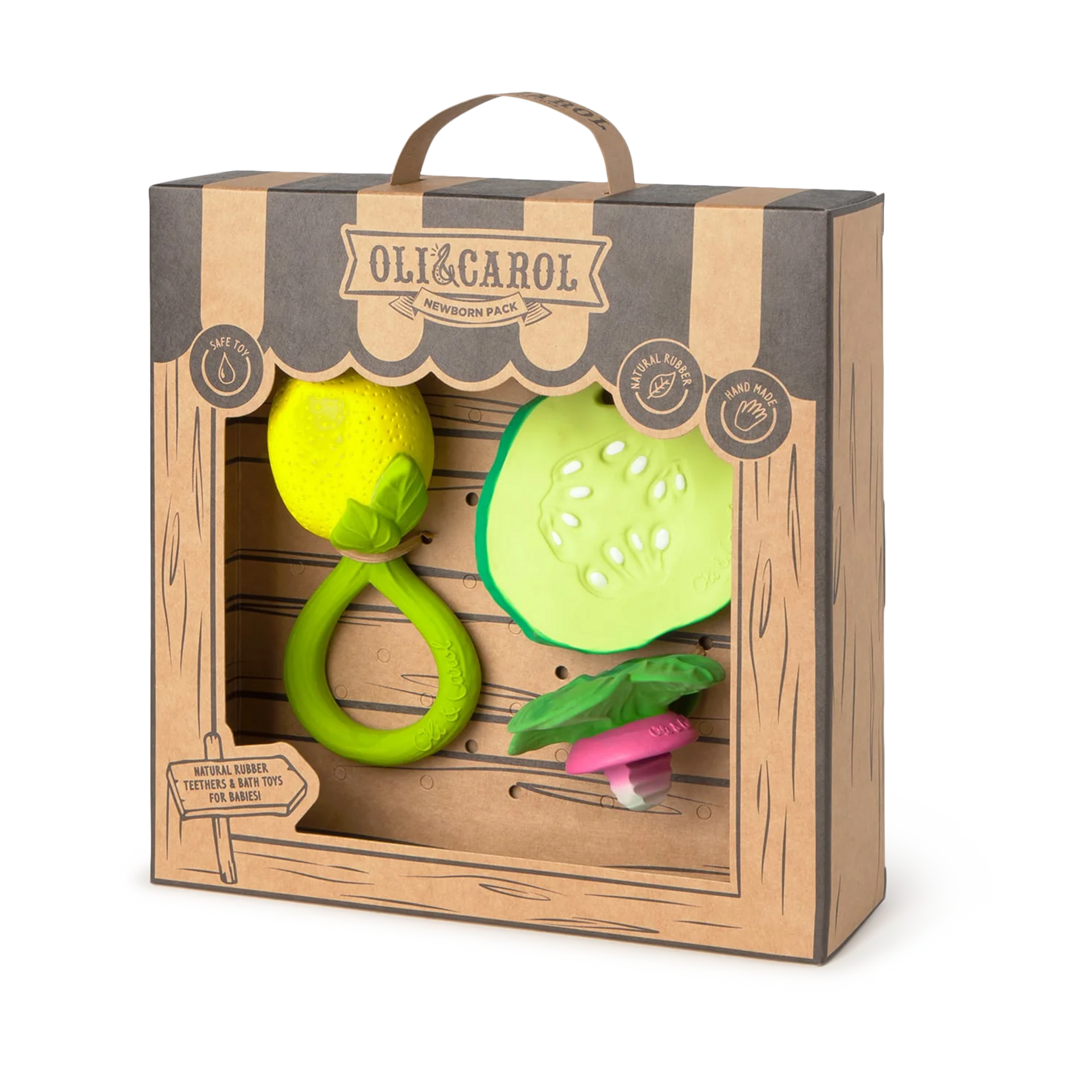 Oli & Carol Newborn Gift Set - Lemon Rattle.