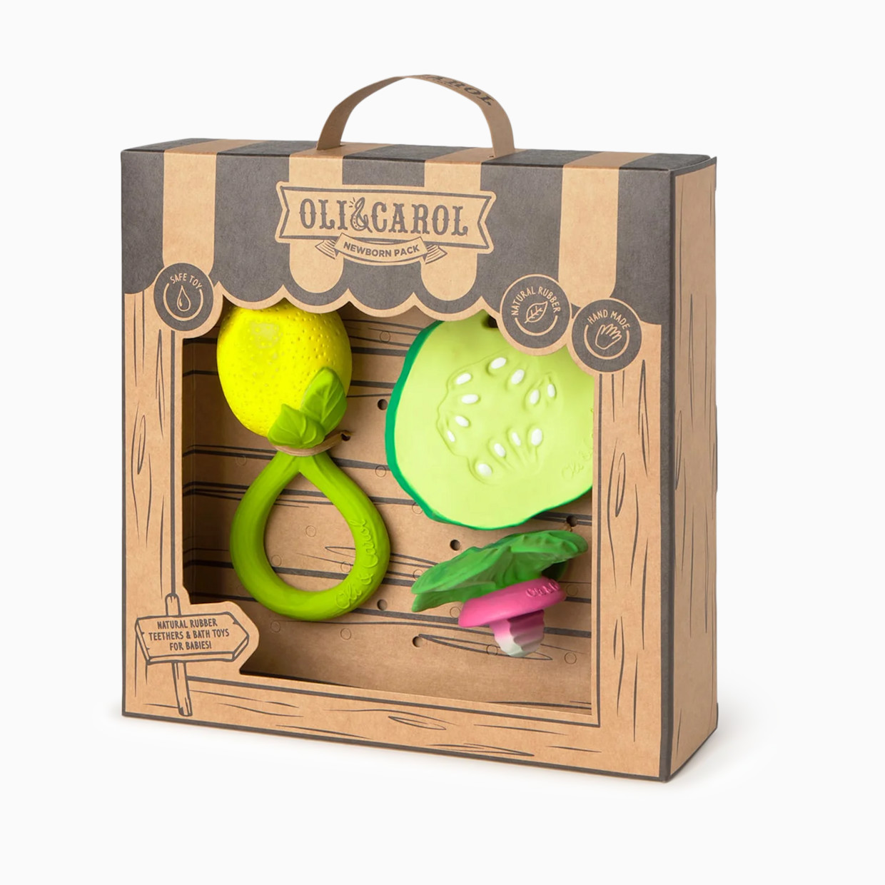 Oli & Carol Newborn Gift Set - Lemon Rattle.
