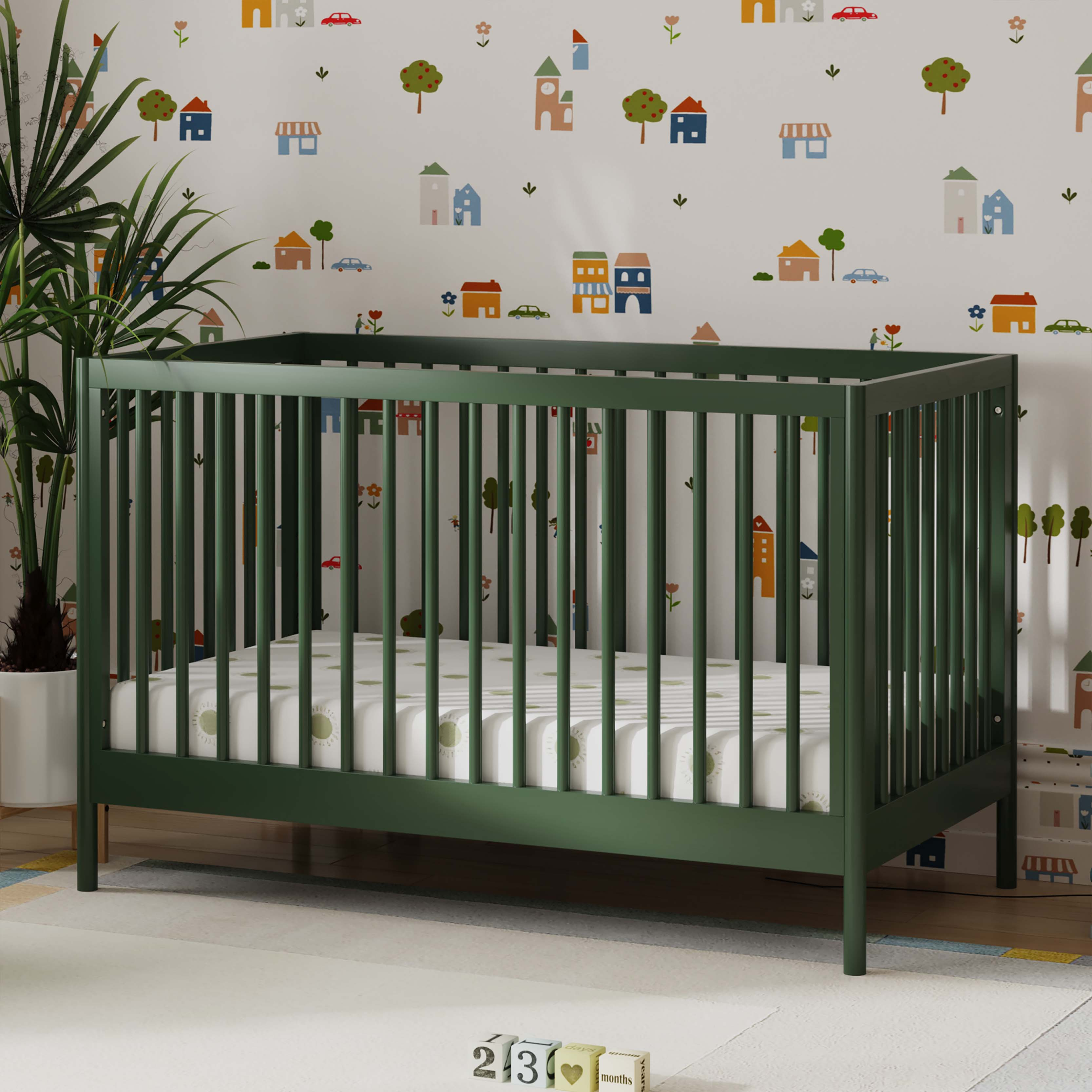 daVinci Birdie 3-in-1 Convertible Crib - Forest Green.