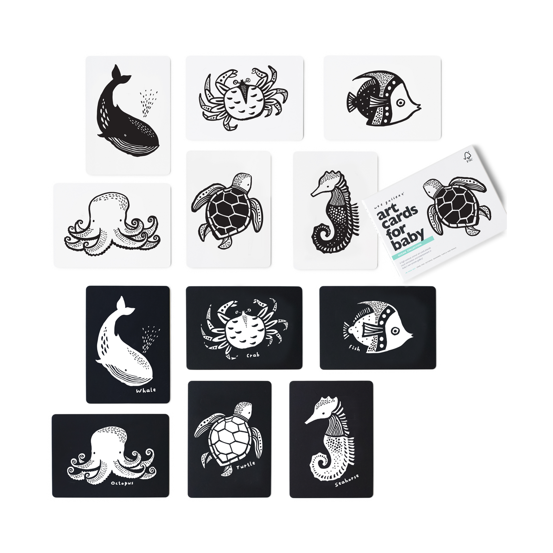 Wee Gallery Art Cards for Baby - Ocean.