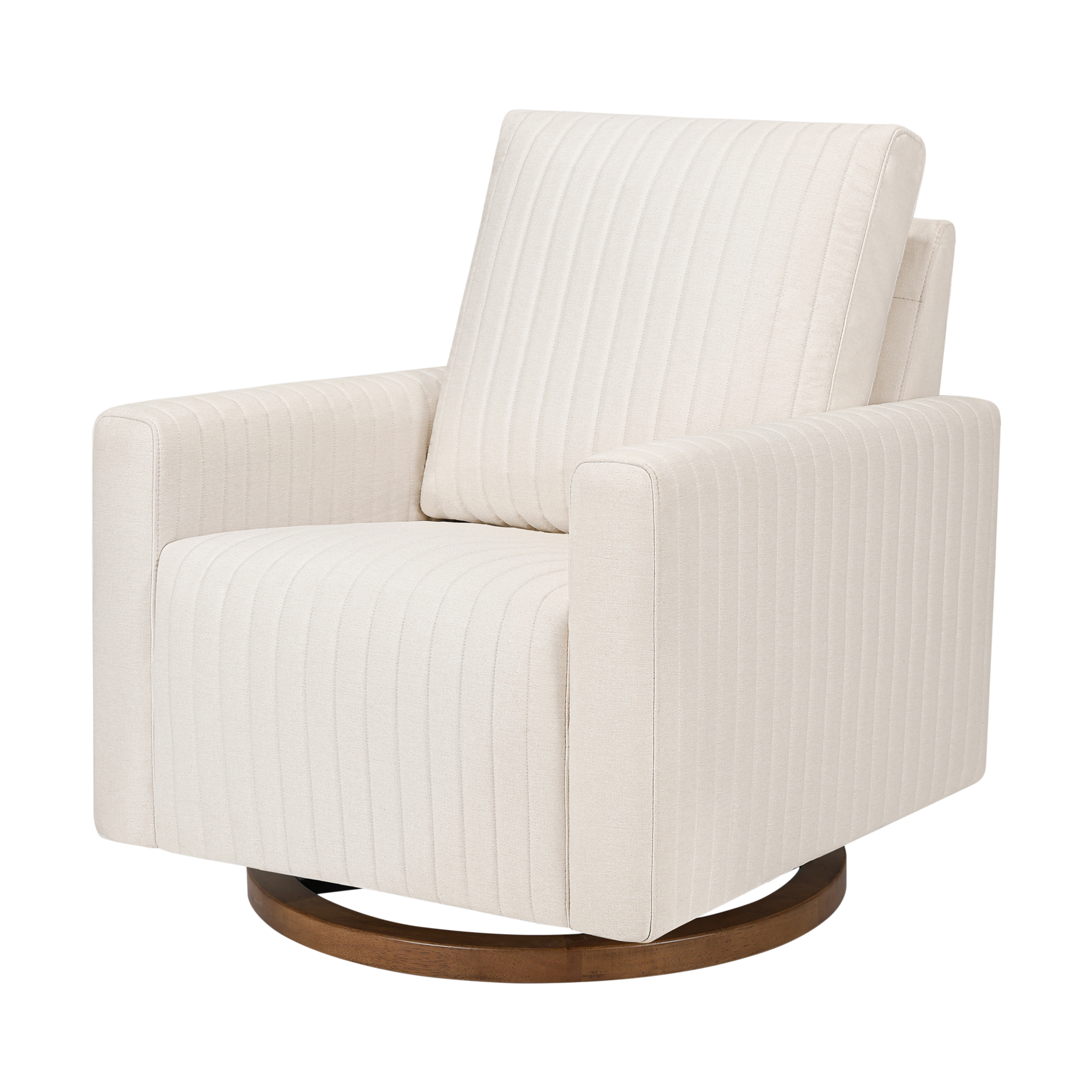babyletto Poe Channeled Swivel Glider.