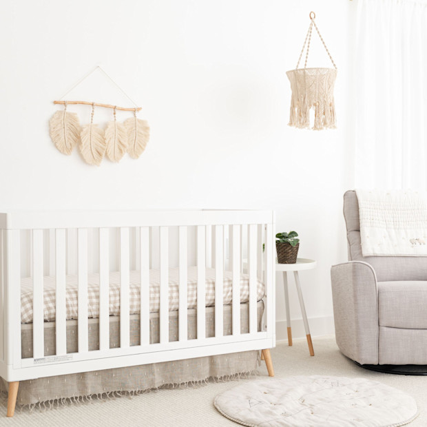 Crane Baby Macrame Nursery Ceiling Hanging.