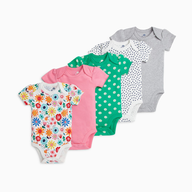 Small Story Organic Cotton Short Sleeve Print Mix Bodysuit (5 Pack).