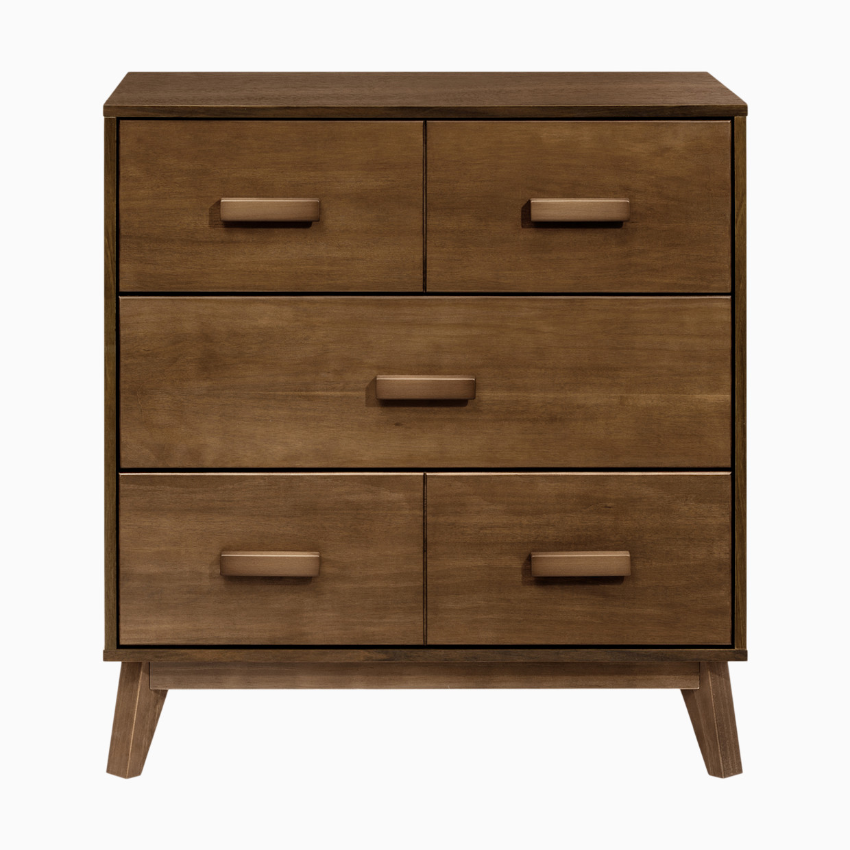 babyletto Scoot 3-Drawer Changer Dresser with Removable Changing Tray - Natural Walnut.